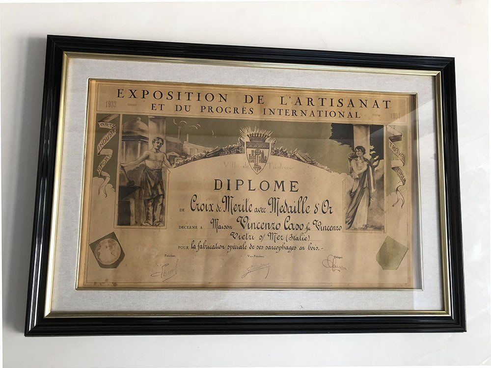 Diploma artigianato onoranze funebri a Salerno