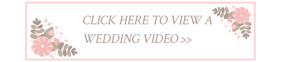 Pink floral button with text “Click here to view a wedding video”