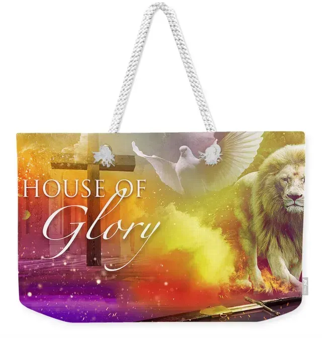A bag that says house of glory church on it