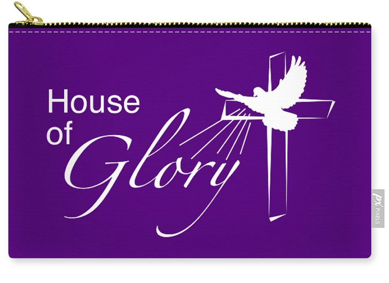 Zipper pouch that says House of Glory Church on it. 
