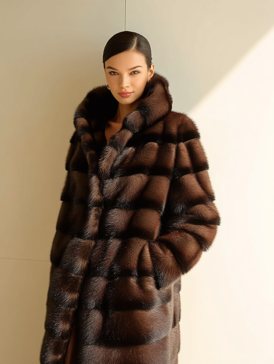 Cappotto di Visone Castagna