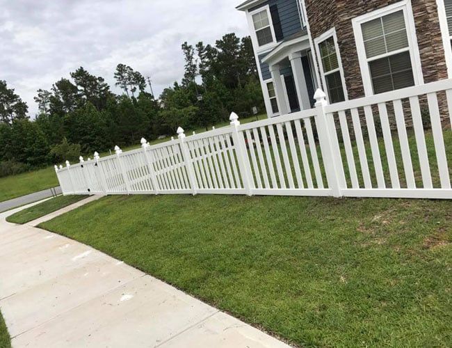 White Picket Residential Fence — Hinesville, GA — Hinesville Fence EBG LLC