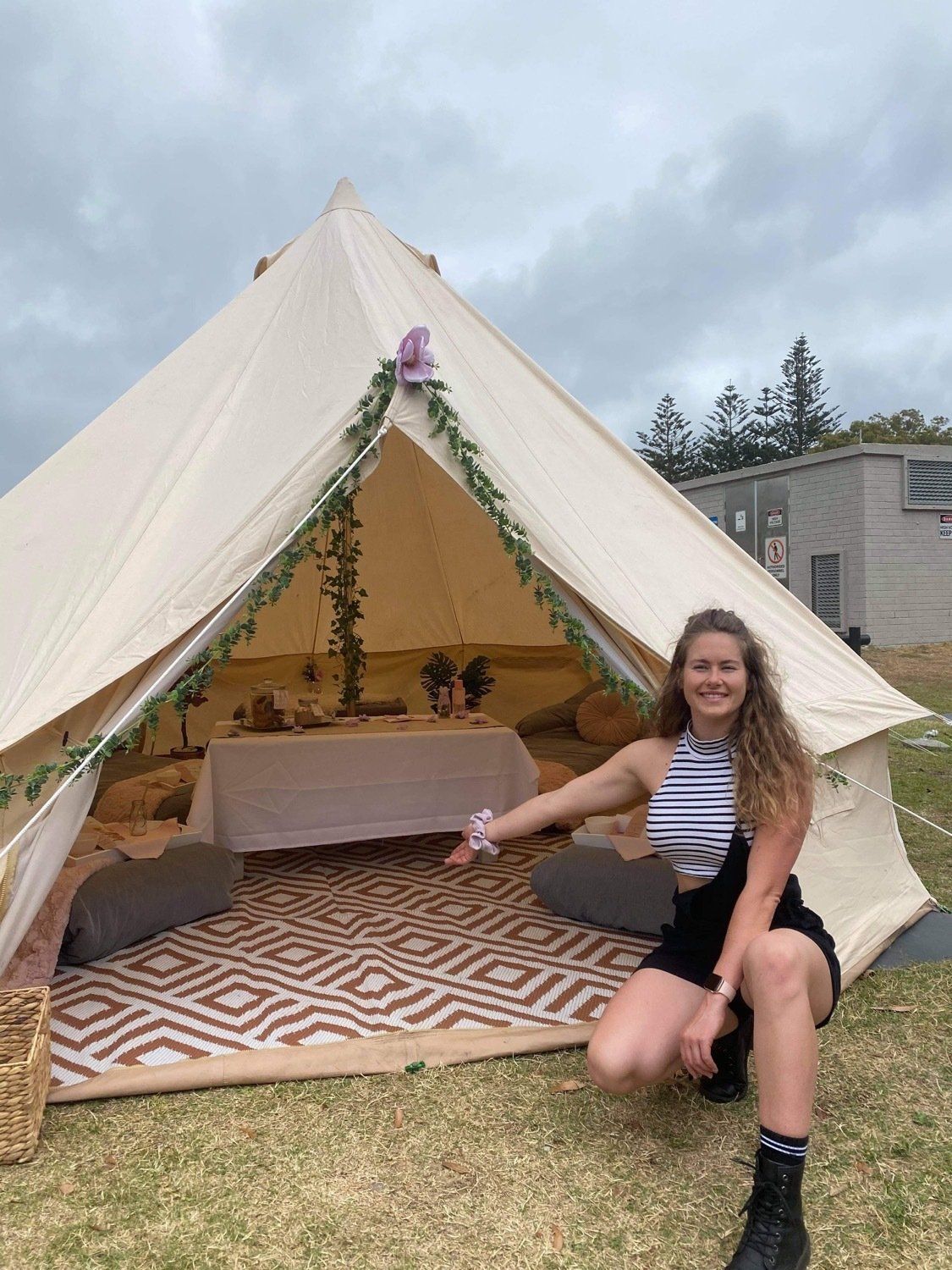 Woman On Tent — Caterer In Port Stephens, NSW