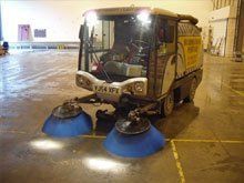 company cleaning vehicle