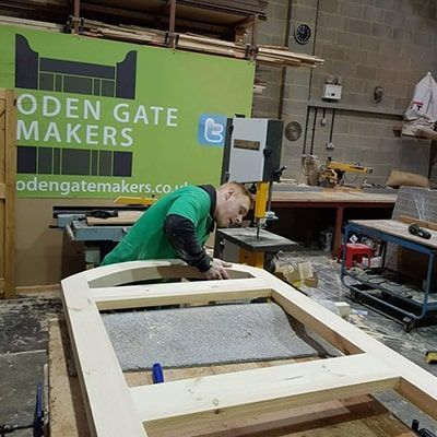 Rob working on a Softwood Horton gate