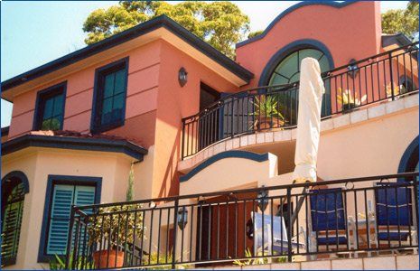 exterior view of a house after painting