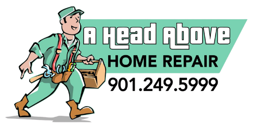 A logo for a home repair company called a head above home repair