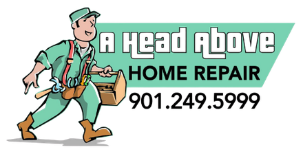 A logo for a home repair company called a head above home repair