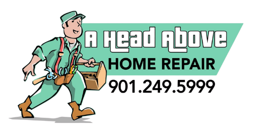 A logo for a home repair company called a head above home repair