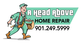 A logo for a home repair company called a head above home repair