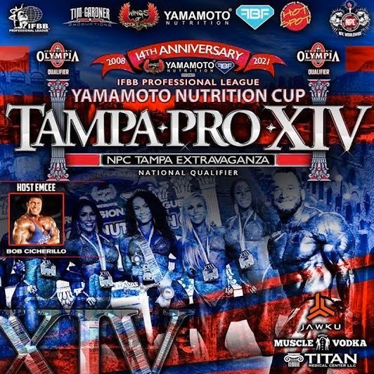 A poster for the yamamoto nutrition cup tampa pro xiv