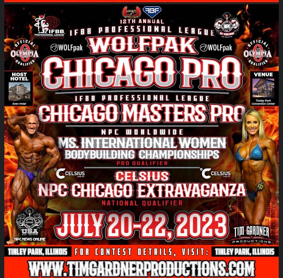 A poster for the wolfpak chicago pro professional league.