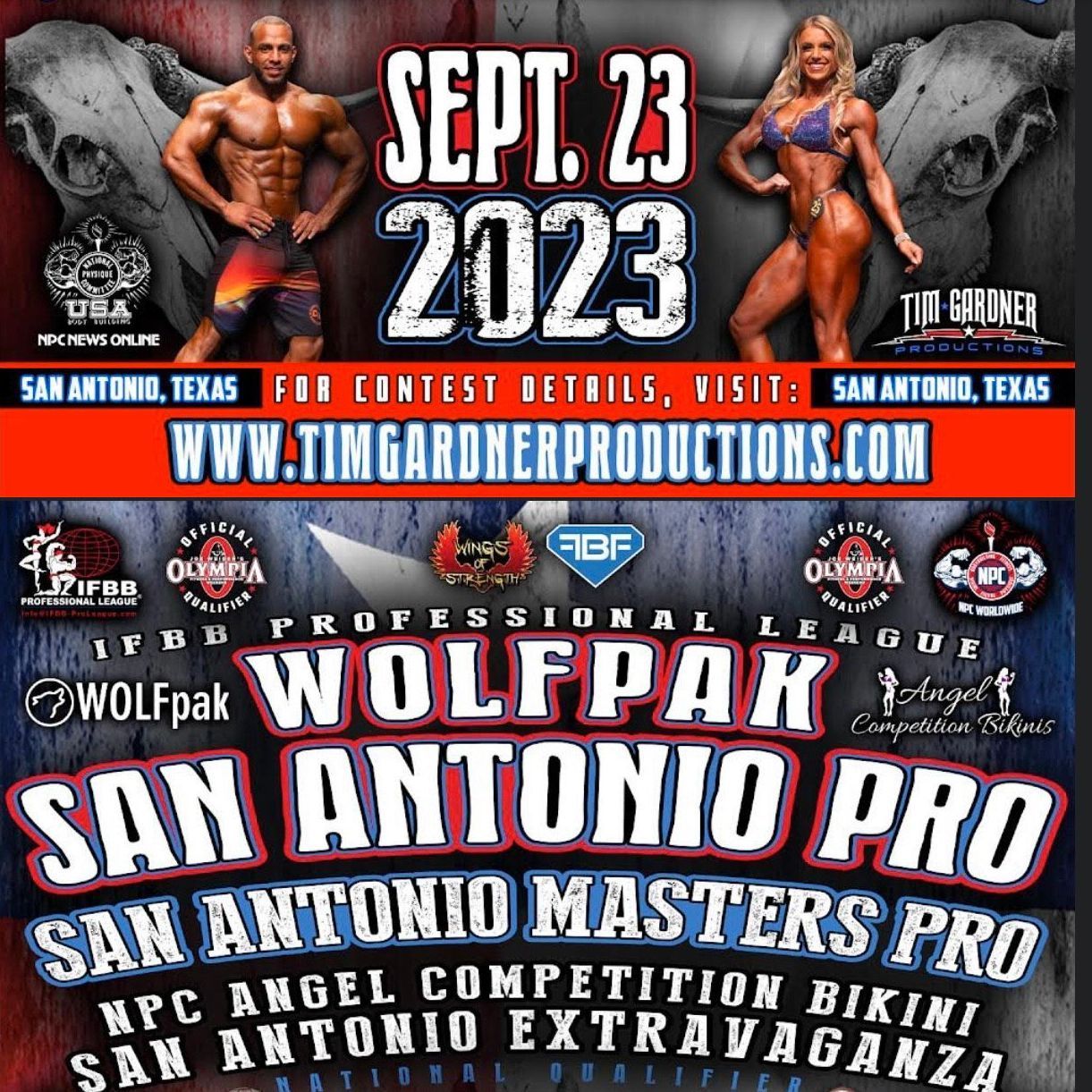 A poster for the wolfpak san antonio masters pro