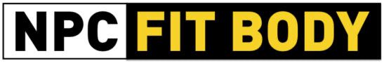 A logo for npc fit body in black and yellow