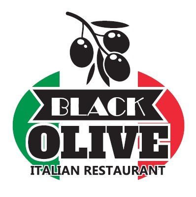 The logo for black olive italian restaurant