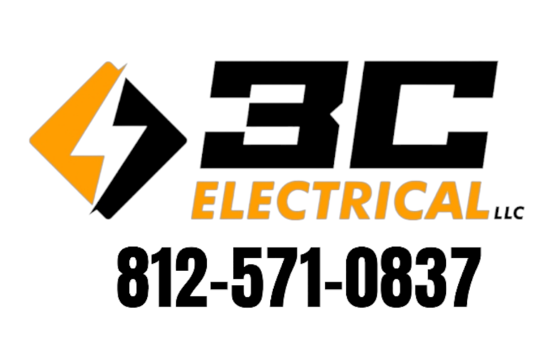 A logo for 3c electrical llc with a phone number