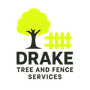 Logo: Yellow tree and fence next to "DRAKE TREE AND FENCE SERVICES" text.