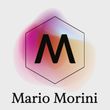 Un logo pour Mario Morini avec un fond coloré