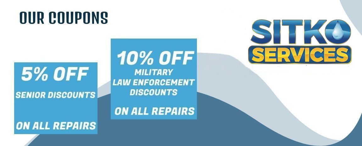 Sitko services offers coupons for military law enforcement discounts and senior discounts on all repairs