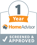 A 1 year home advisor screened and approved badge