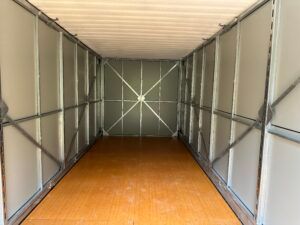 A picture of the inside of a portable storage rental from Ameribox.