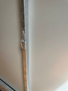 A picture of close up details on an Ameribox storage container.