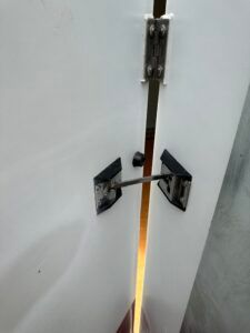 A picture of close up details on an Ameribox storage container.