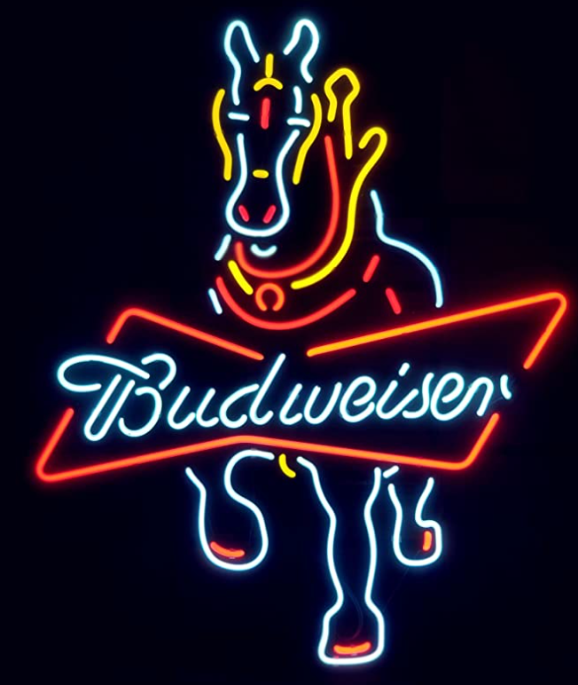 budweiser neon sign