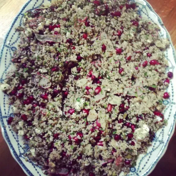 Lebanese Radish and Pomegranate Quinoa