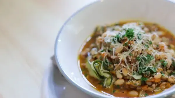 Sausage and Bean Stew With Wilted Courgettes