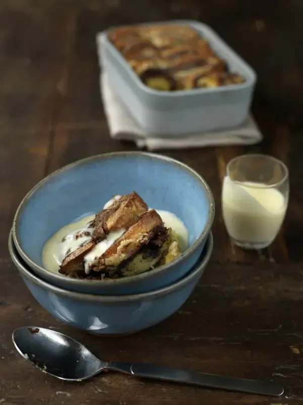 Brioche and Chocolate Spread Pudding