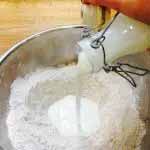 Make a well in the centre and add the buttermilk