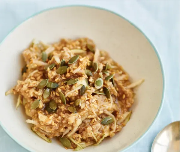 Quinoa Porridge With Banana, Pear and Cinnamon