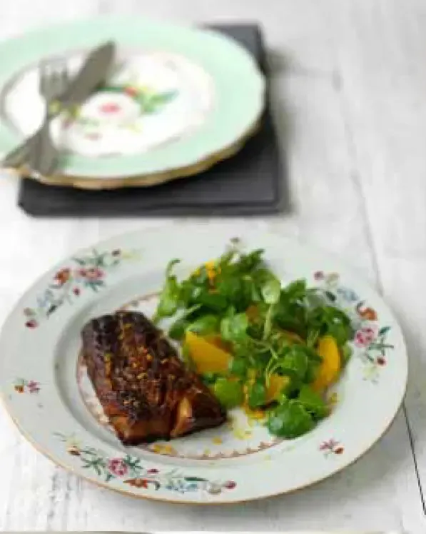 Cook on a Shoestring – Blackened Fish With Orange and Watercress