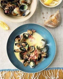Home at 7, Dinner at 8 – Clams and Smoky Bacon