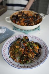 Mussel and Tomato Baked Rissoto