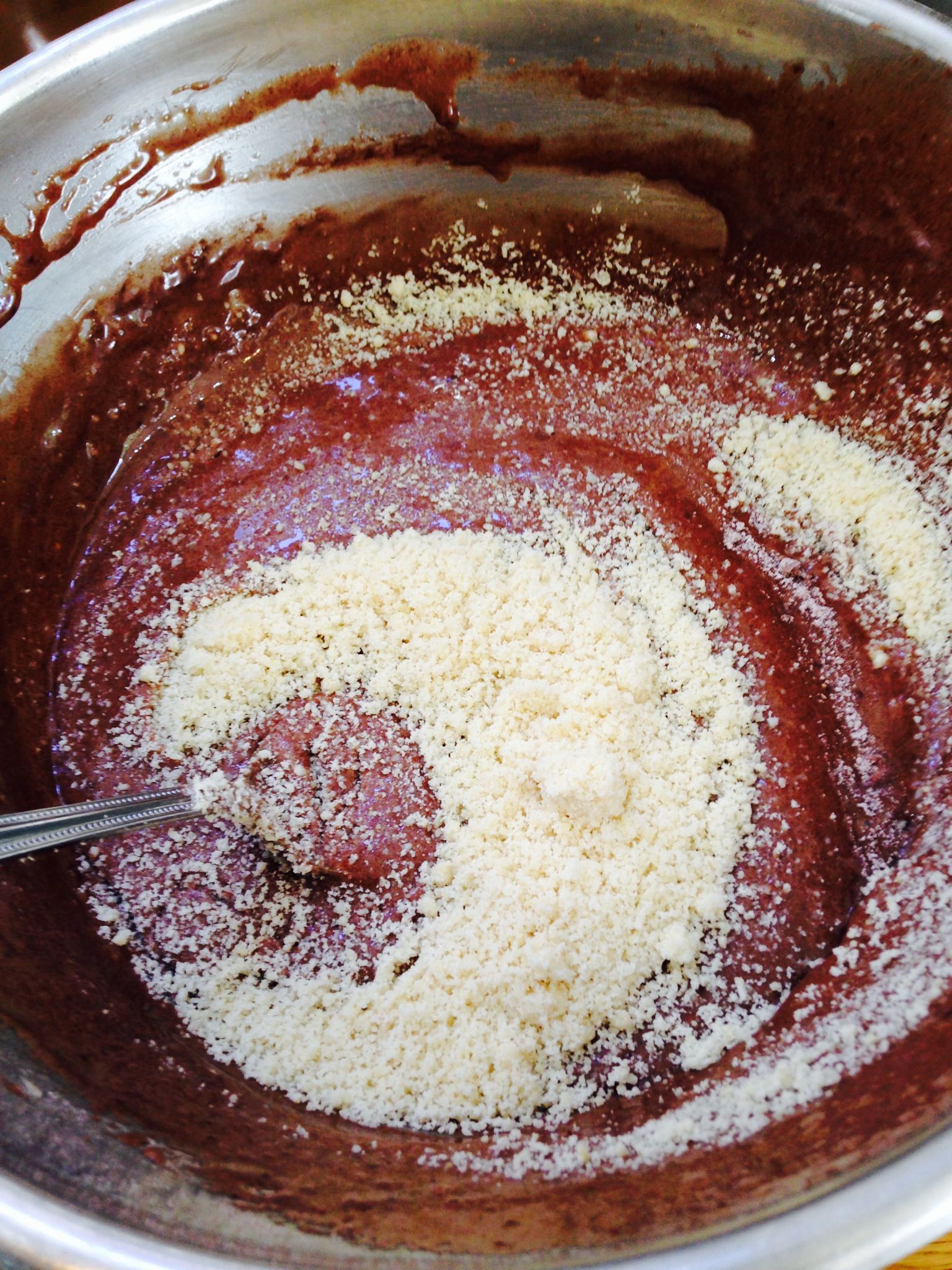 Place dry ingredients into a mixing bowl