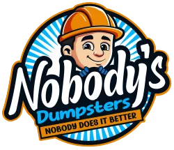 A logo for diamond dumpster rentals with a green dumpster
