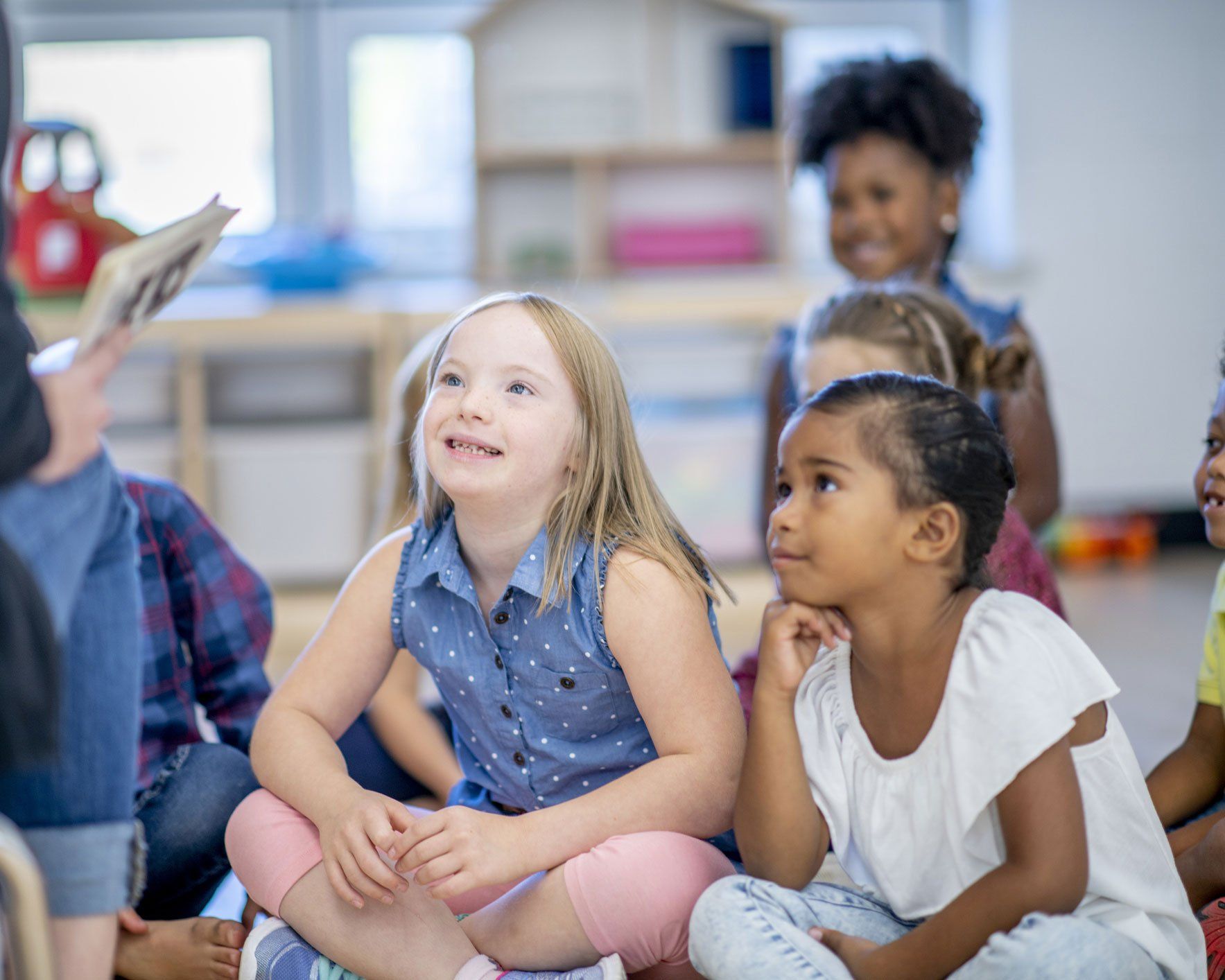 Children Listening To Teacher — Cottleville, MO — Great Beginnings Day Care And Preschool