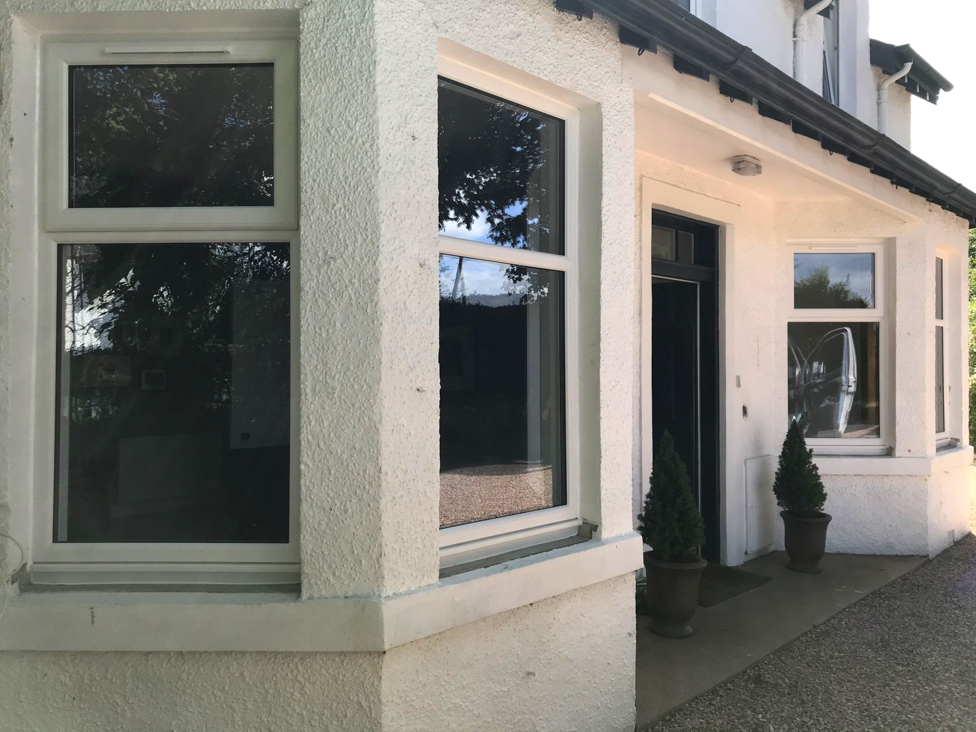 white upvc windows