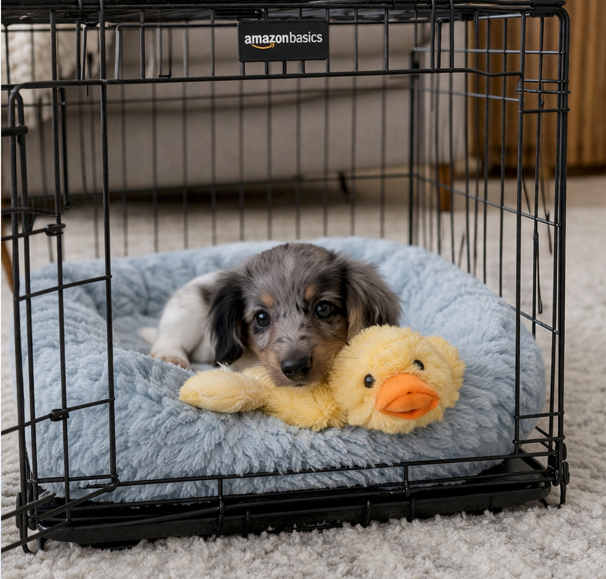 crate training dachshund puppy
