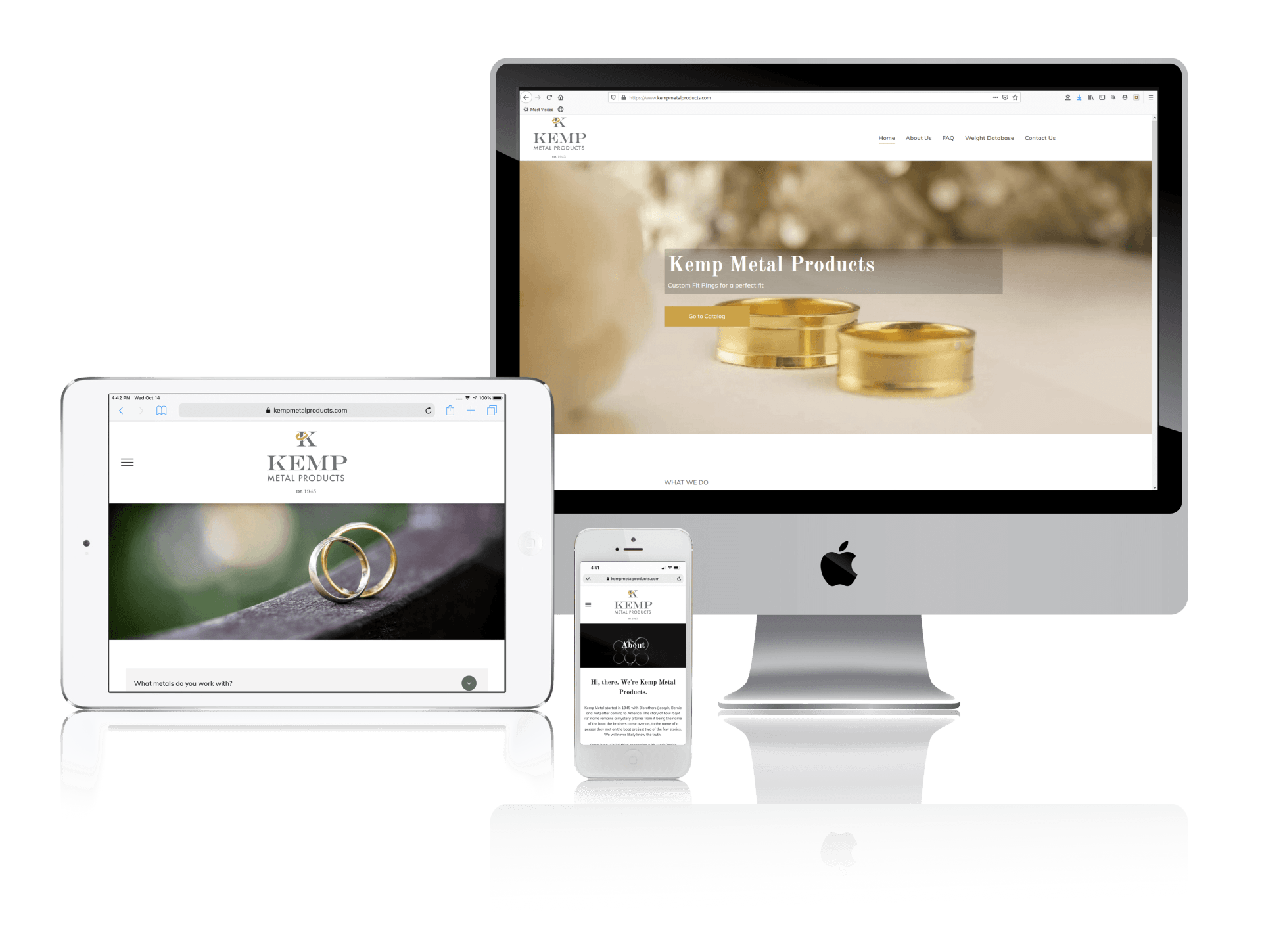 Duda Website for Jewelry Manufacturer