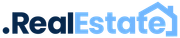 A blue realtor logo on a white background