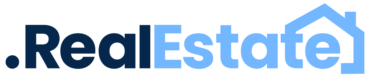 A blue realtor logo on a white background