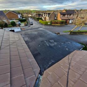 A picture of a flat roof replacement by Hightop Roofers London