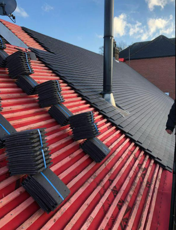 Picture of a new being replaced by Roofers London