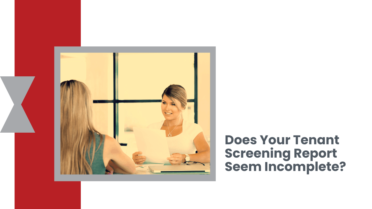 Does Your Tenant Screening Report Seem Incomplete? - Article Banner