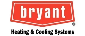 Bryant logo with red background, white text, and
