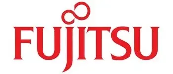 Red Fujitsu logo with an infinity symbol.