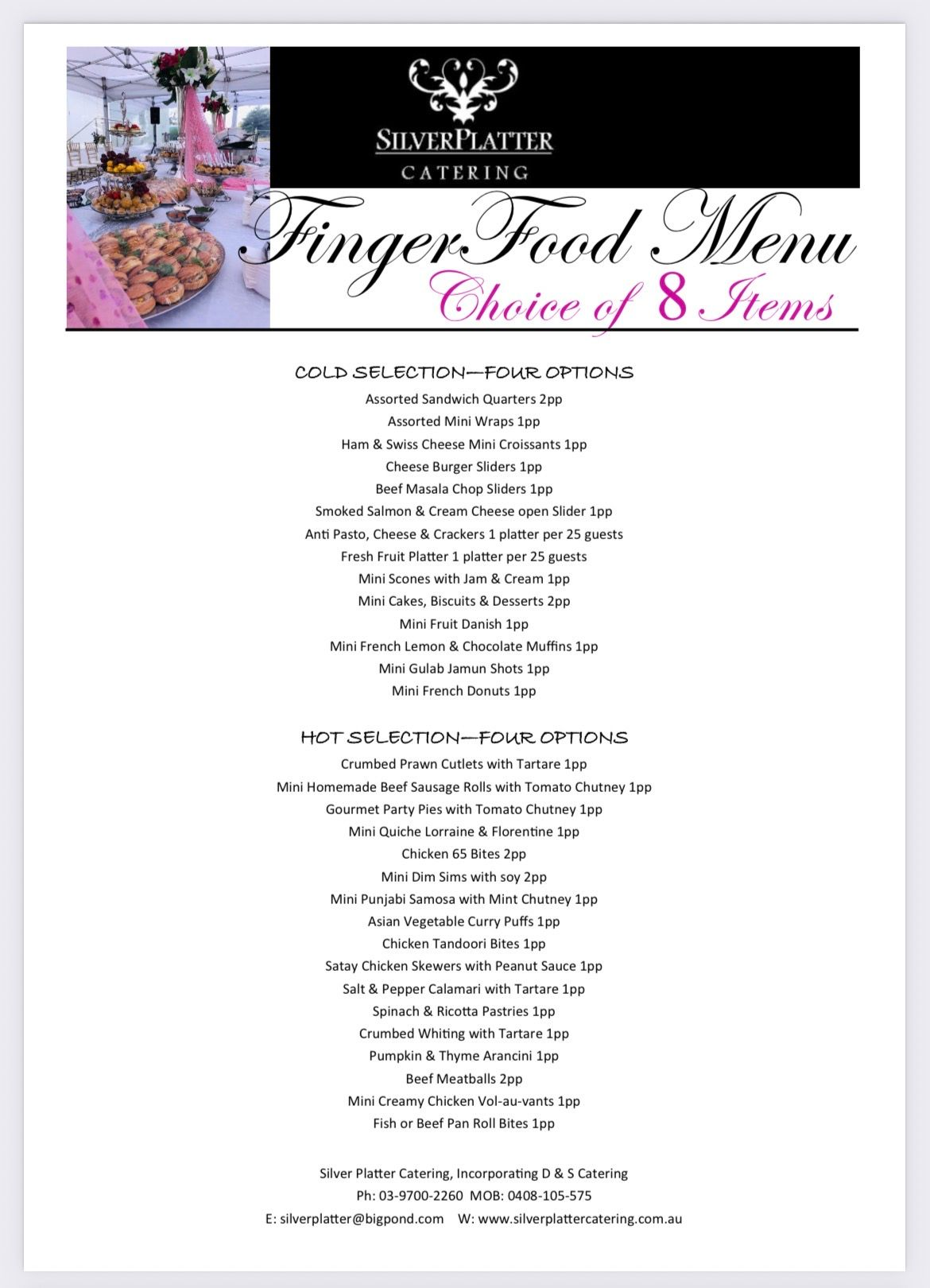 Finger Food Grazing Buffet Catering